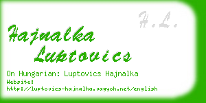 hajnalka luptovics business card